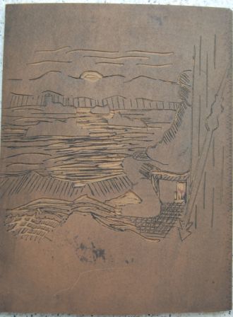 Grafisk tryk i billedkunst undervisningen. Linoleums plade.