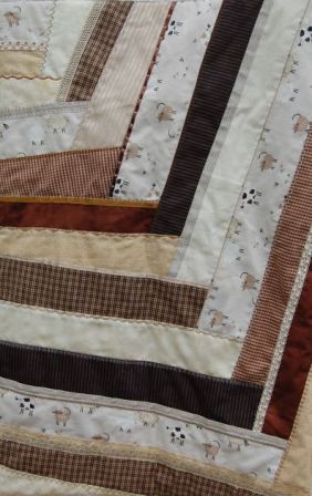 Babytæppe med crazy patchwork.