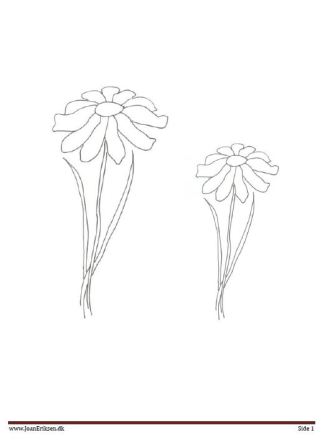 Motiv til broderi og applikation. Blomst,