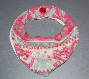 Upcyclede charmeklud til baby.