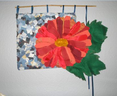 #D blomster i tekstiler. maskinsyning i håndværk og design undervisningen.