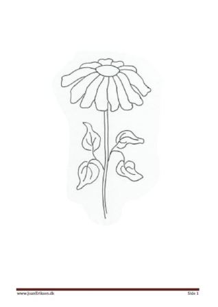 blomster motiv til malebogen