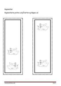 Bogmærker der kan males eller farvelægges, Undervisning i billedkunst og temaerne pattedyr og kæledyr, Landbrug