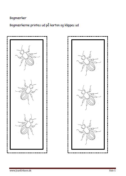 Bogmærker til undervisningen i temaerne Skoven. Insekter