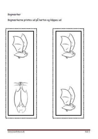 Bogmærker til undervisningen i temaerne pattedyr, Efterår og skoven.