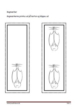 Bogmærker til undervisningen i temaerne pattedyr og skoven.