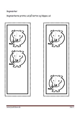Bogmærker til undervisningen i temaerne pattedyr og landbrug.