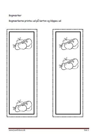 Bogmærker til undervisningen i temaerne frugt og grønt, landbrug.