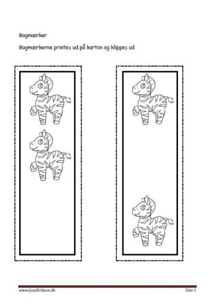 Bogmærker til undervisningen i temaerne Zoologisk have, vilde dyr, pattedyr.