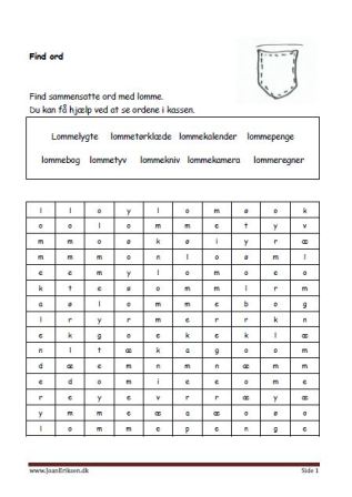 Elevopgave med antonymer og synonymer. Undervisning i dansk.