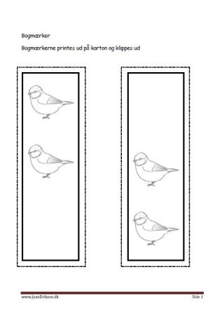 Bogmærker til undervisningen i temaerne forår, og fugle og vinter.