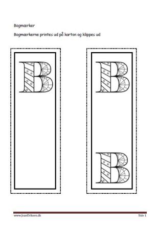 Bogmærker til undervisningen i tal og bogstaver.