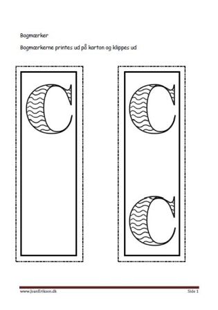 Bogmærker til undervisningen i tal og bogstaver.