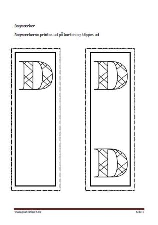 Bogmærker til undervisningen i tal og bogstaver.