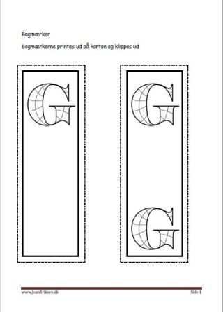 Bogmærker til undervisningen i tal og bogstaver.
