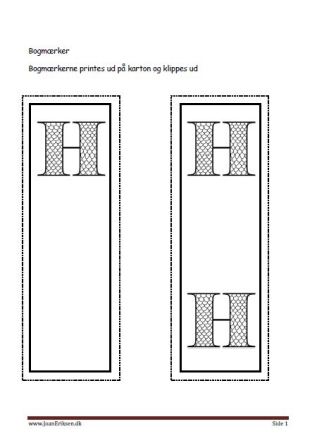 Bogmærker til undervisningen i tal og bogstaver.