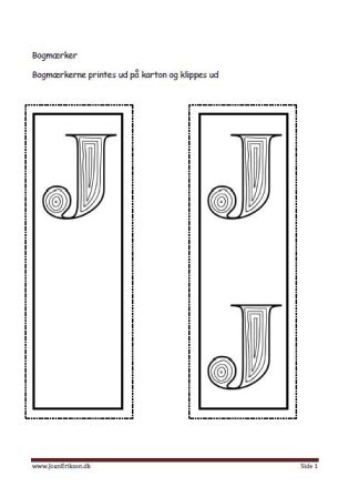 Bogmærker til undervisningen i tal og bogstaver.