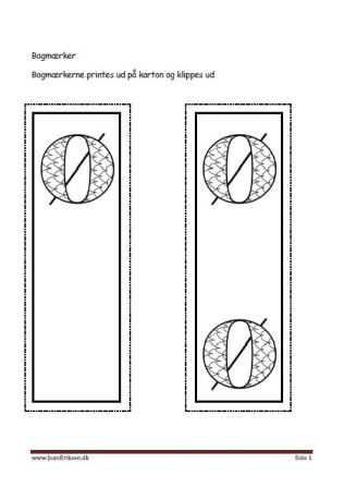 Bogmærker til undervisningen i tal og bogstaver.