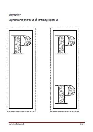 Bogmærker til undervisningen i tal og bogstaver.