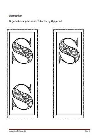 Bogmærker til undervisningen i tal og bogstaver.