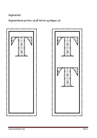 Bogmærker til undervisningen i tal og bogstaver.