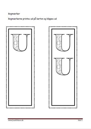 Bogmærker til undervisningen i tal og bogstaver.