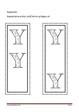 Bogmærker til undervisningen i tal og bogstaver.