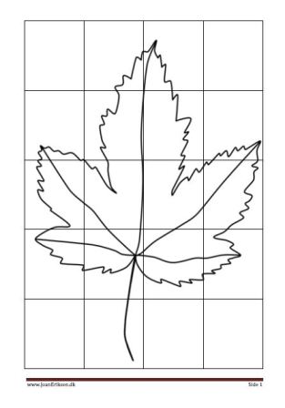 Popart, popkunst med ahornblade til undervisning i billedkunst og temaerne efterår og skoven.