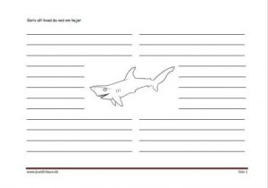 Skrive ark til faglitteratur med haj