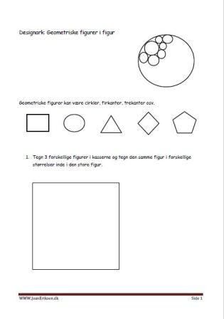 Design geometriske figurer med maskinbroderi. Undervisning i Håndværk og design.