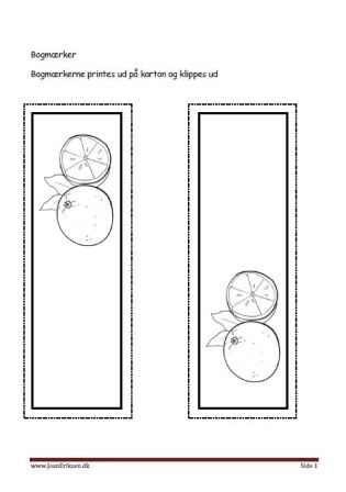 Bogmærker til undervisningen i temaerne Frugt og grønt,