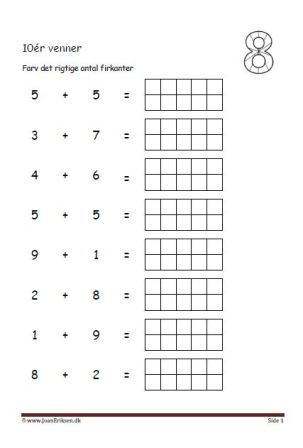 Undervisning i matematik. Plus stykker- 10ér venner.