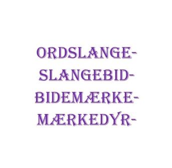 Undervisningsideer og opgaver til danskundervisningen i ordslanger.