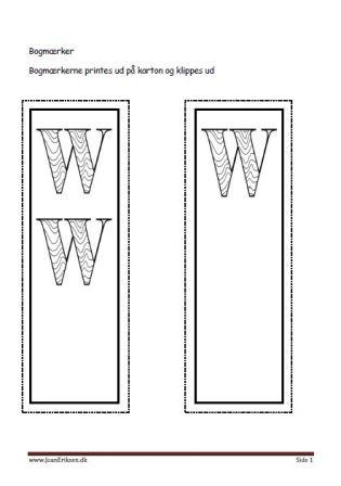 Mal bogmærkerne med bogstaver. Undervisning i bogstaver og farver.