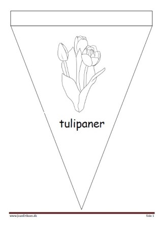 Bogmærker der kan males eller farvelægges, Undervisning i billedkunst og temaerne forår og blomster.