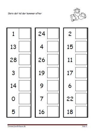 Elevopgave til undervisning i talrækken i matematik. Hasselnød.