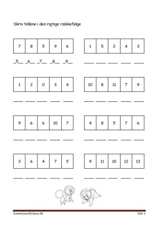 Elevopgave til undervisning i talrækken i matematik. Alfa og Beta. Rummet.