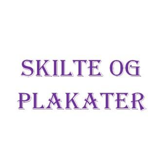 Skilte og plakater til brug i skolen.