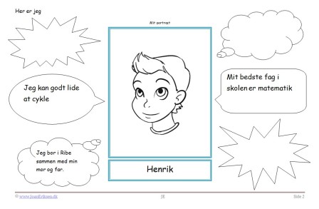 Elevopgave til undervisningen Selvportræt. Her er jeg.