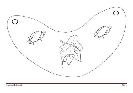 Solskygge der males og klippes ud. Kan bruges til undervisning i temaet skoven, insekter og efterår.