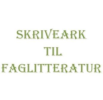 Skriveark til faglitteratur elevopgaver til undervisningen.