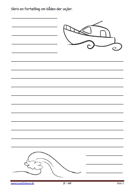 Skrivløs ark. Børnestavning til Indskoling og mellemtrin med temaerne havet, grønland og transport