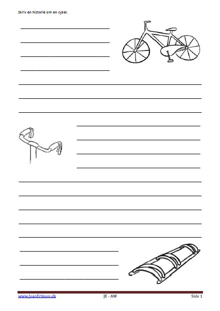 Skrivløs ark. Børnestavning, Indskoling, mellemtrin, cykler