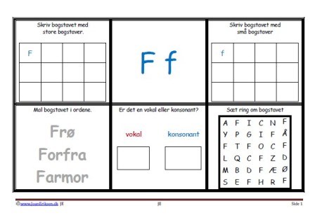 5 elevopgaver med bogstavstræning.
