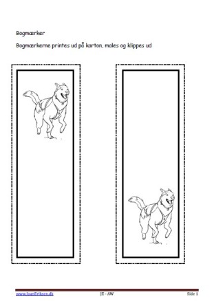 Bogmærker der kan males. Undervisning i temaerne. Grønland, Pattedyr.