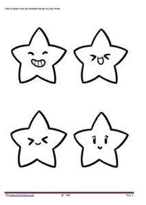 Maleside til brug i undervisningen til temaerne stjerner.