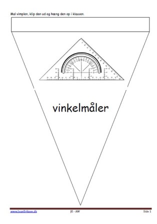 Vimpel til ophængning i klasseværelset. Undervisning i temaet. Skole,