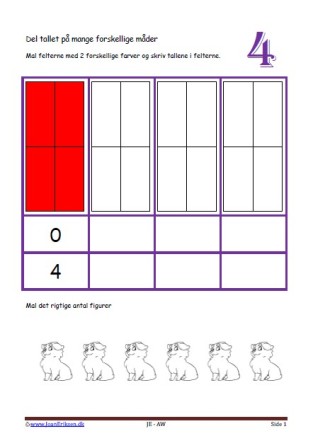 Undervisning i matematik i indskolingen og mellemtrin. Del tallene på mange måder.