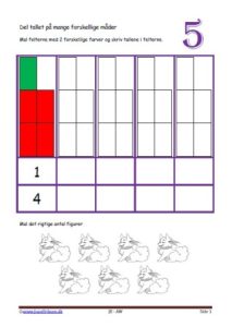 Undervisning i matematik i indskolingen og mellemtrin. Del tallene på mange måder.