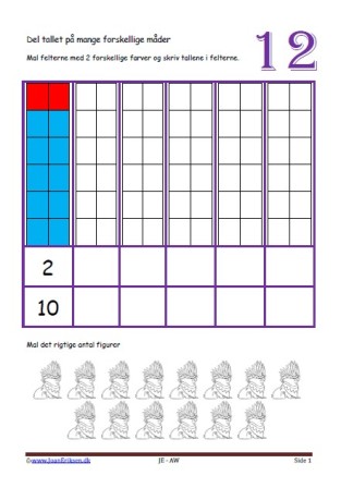 Undervisning i matematik i indskolingen og mellemtrin. Del tallene på mange måder.